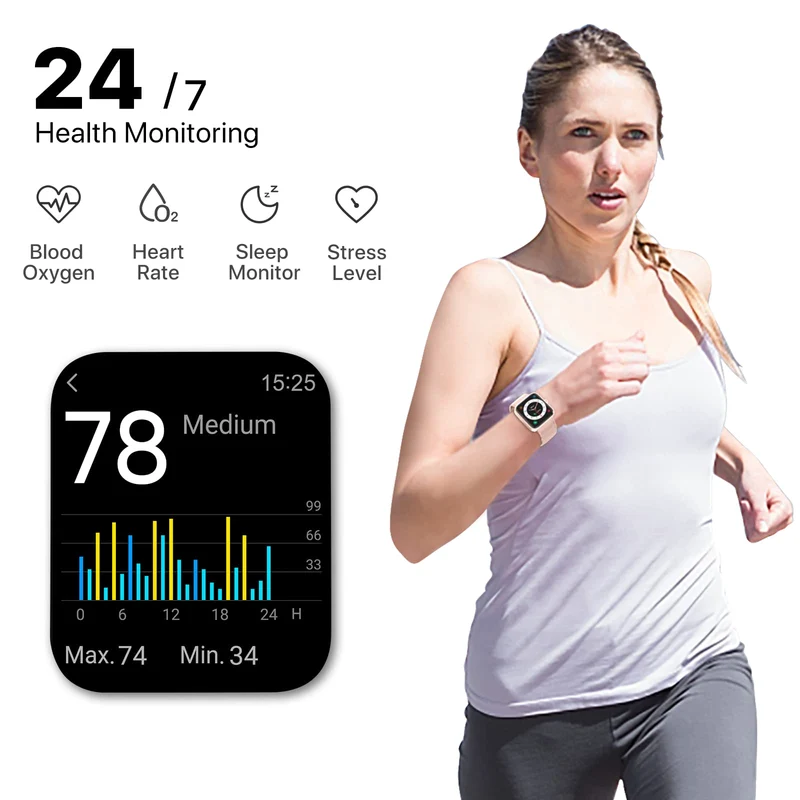 UMIDIGI UFit Pro Smartwatch Donna Orologio Fitness Tracker per Uomini Donne, Cardiofrequenzimetro, SpO2, Alexa Integrata,5ATM Impermeabile Fitness Orologio per Android/iOS,Whatsapp Notifiche Messaggi