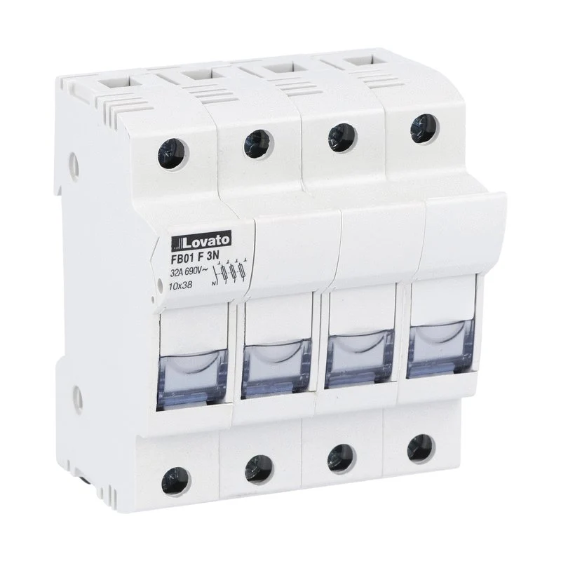 Base Portafusibili Lovato Curus 10x38 32A 3P+N 4 Moduli – FB01F3N