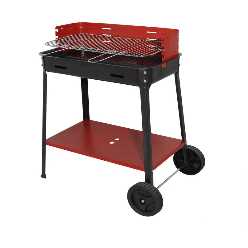 Barbecue A Carbone Carbonelle Acciaio Trolley Fornacella Mensola E Ruote