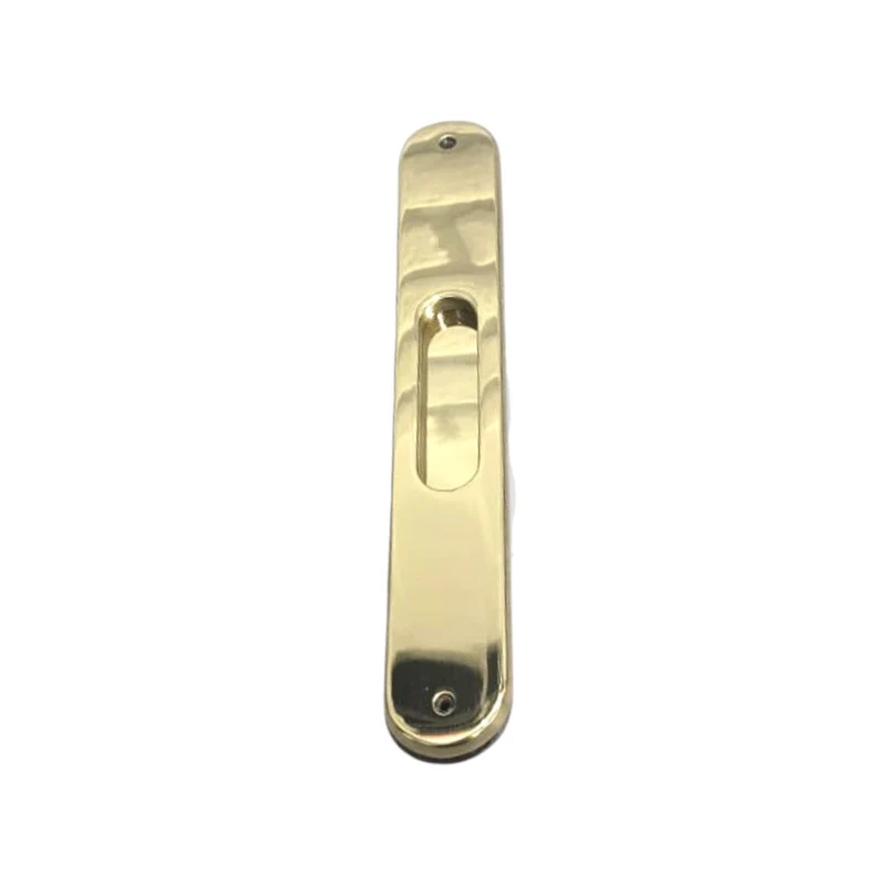 Placca Maniglia ad incasso Per Porta Scorrevole Lunga Cieca Senza Foro Oro Cromo