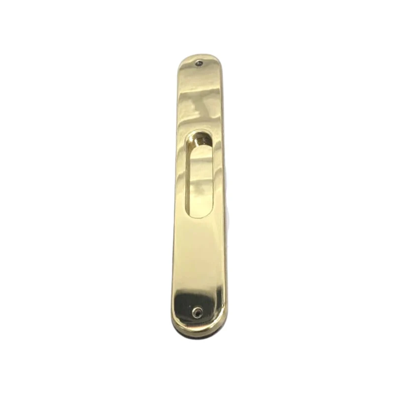 Placca Maniglia ad incasso Per Porta Scorrevole Lunga Cieca Senza Foro Oro Cromo
