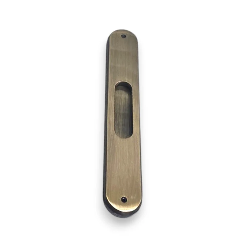 Placca Maniglia ad incasso Per Porta Scorrevole Lunga Cieca Senza Foro Oro Cromo
