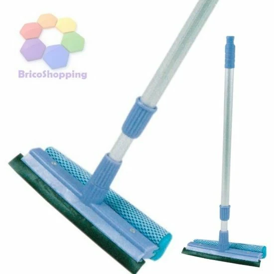 Pulivetro Con Manico Telescopico Pulisci Vetri Alluminio 50/84 Cm