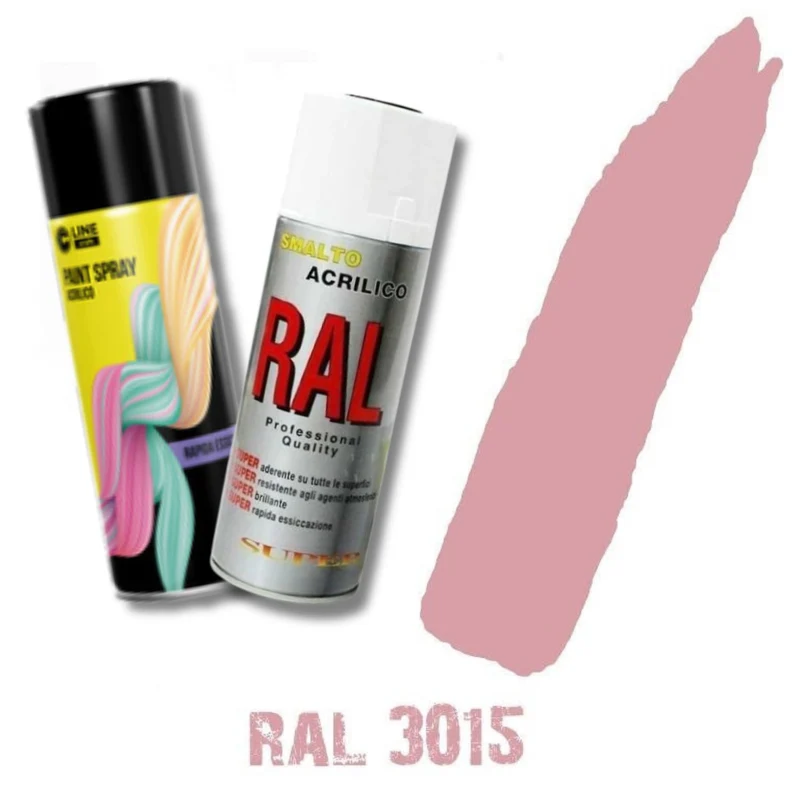 Bomboletta Spray Ral 3015 Rosa Pink Acrilico Vernice Brillante Lucido Graffiti