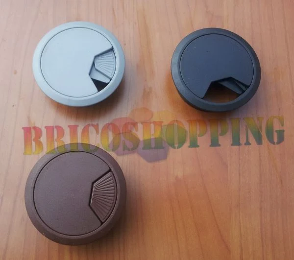 Passacavo Scrivania Tappo Passacavi Tavolo Mm 60 Grigio Nero Marrone Bocchetta