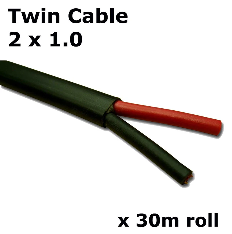 Twin Core Auto Cable / 2 x 1mm² Flat Thin Wall Cable