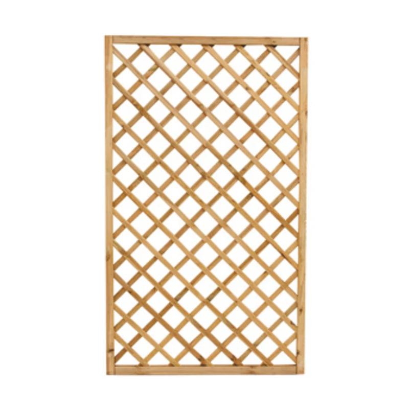 Set 2 Pannello Grigliato Legno Pino Impregnato Naturale 120x180 Giardino Gazebo