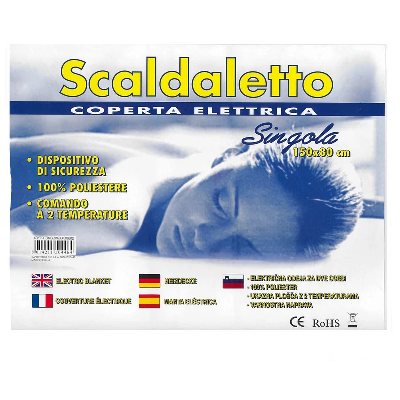 Coperta Termica Termocoperta Caldoletto Scaldaletto Letto Singolo Singola 150x80