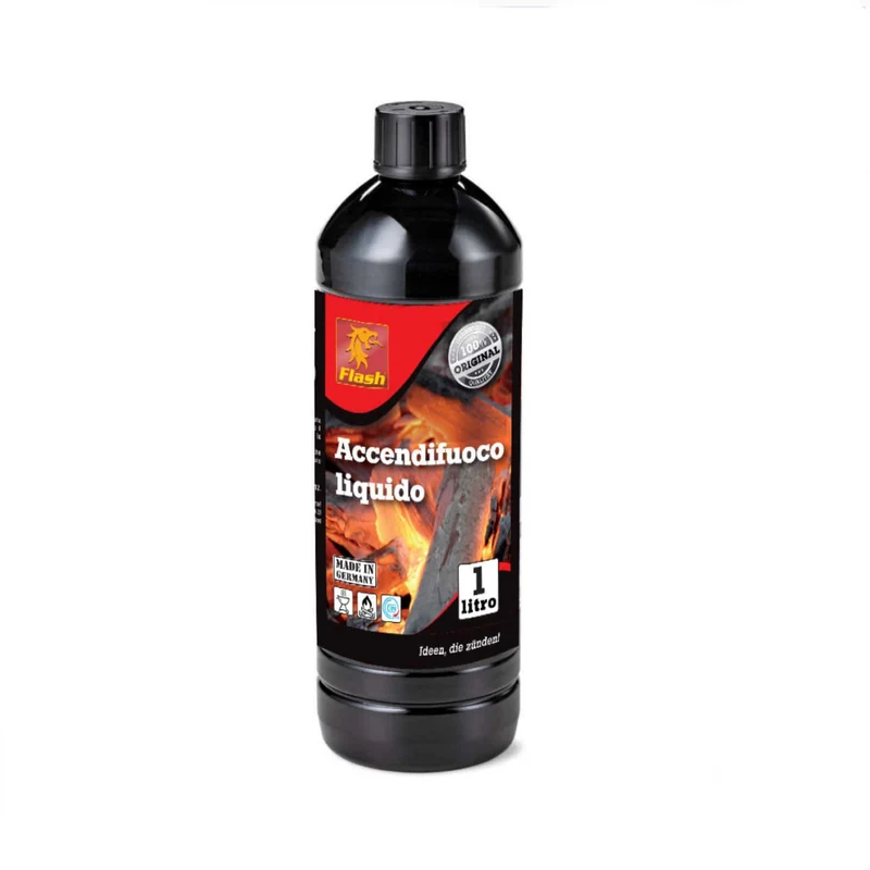 Accendifuoco Liquido Per Barbecue Stufa Camino Caminetto Stufa Pellet Lt 1