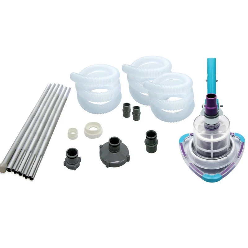 Aspiratore Per Fondo Piscina Piscine Rotante 360° A Spinta Completo Asta 240 Cm