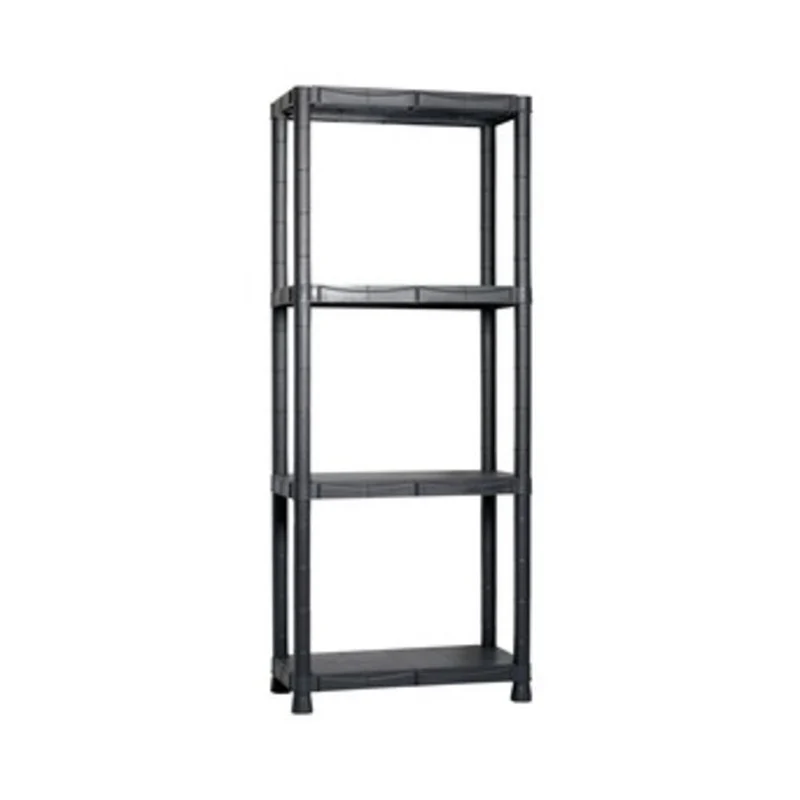 Scaffale Resina Plastica 4 Piani 60x30x143h Esterno Garage Giardino
