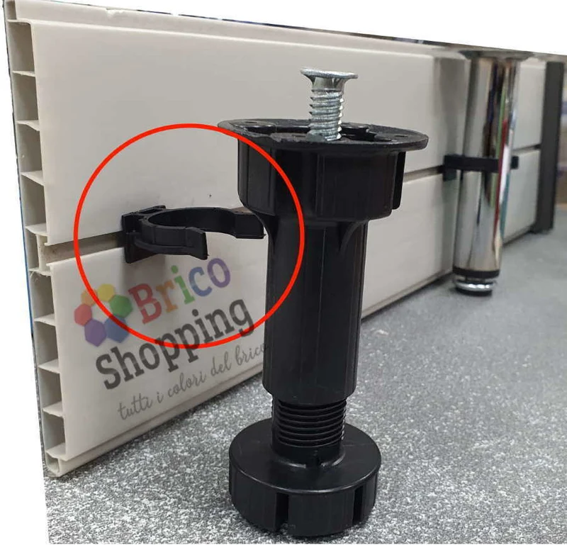 10 Gancio per Zoccolo Da Mobile Cucina in Abs Clip Piedini Zoccolatura Plastica