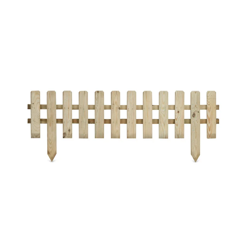 Recinto Steccato In Pino Impregnato 110x28/48 Bordura Recinto Giardino Lineare