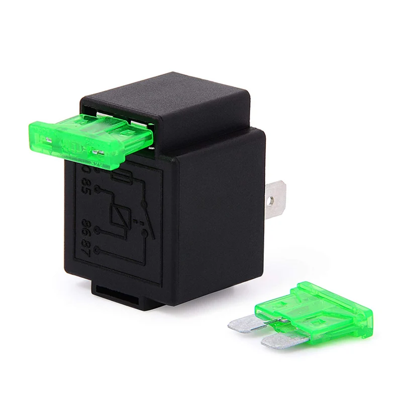 12V 30A Fused Mini Relay / 4 Pin
