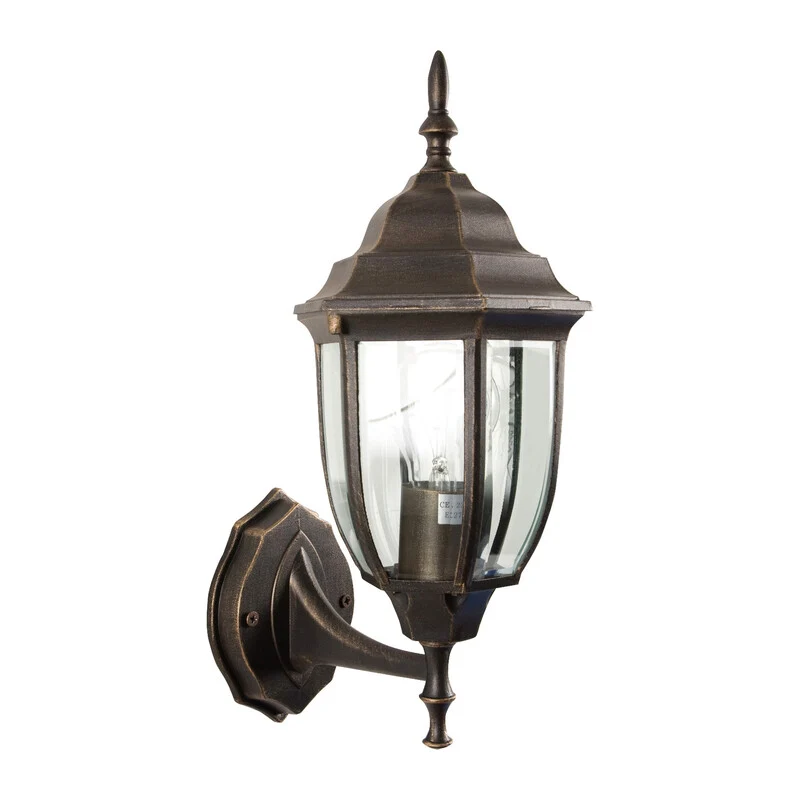 Lanterna Giardino Esterno Lampioncino Parete Alluminio Bronzo Ruggine