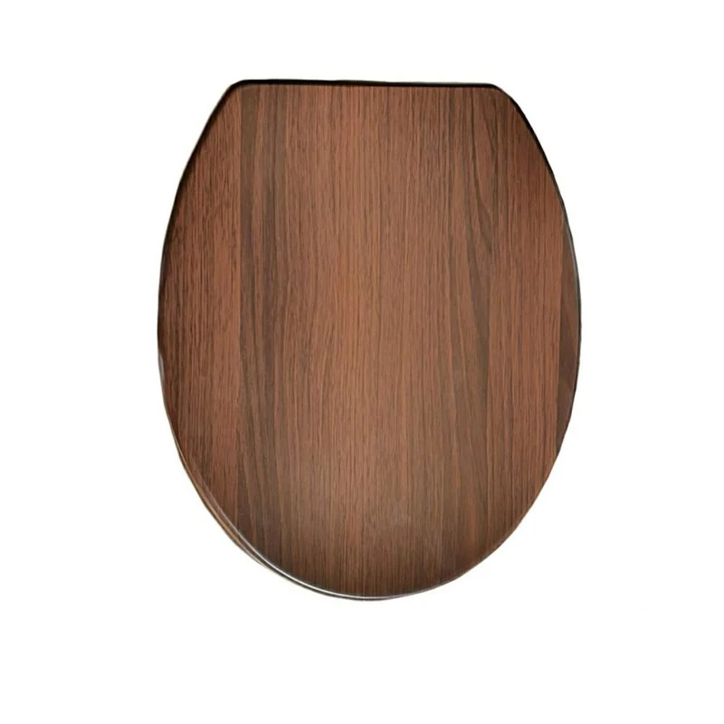 Copriwater Copri Water Vaso Bagno Legno Mdf Noce Scuro Arte Povera Universale