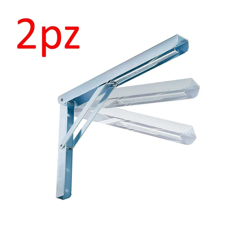 Reggimensola Ribaltabile Pieghevole 3 Posizioni Kg 200 Bianco Cm 40 Coppia