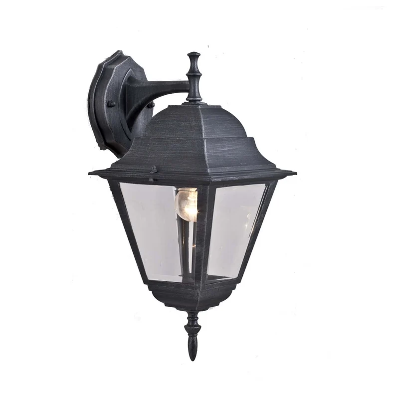 Lanterna Giardino Esterno Lampioncino Parete Alluminio Nero New York 39 Medium