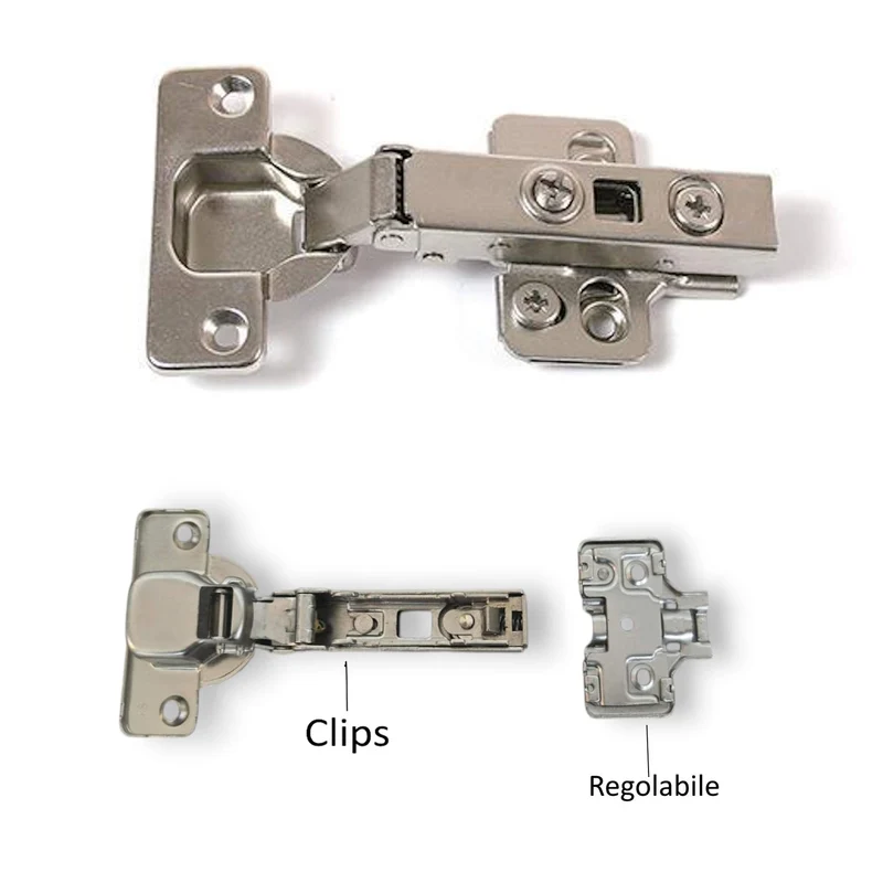 Cerniera per Anta Mobile Porta con Clip Regolabile Sgancio Rapido Collo 0 8 15