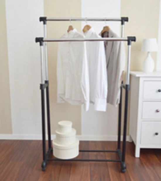 Stender Per Abiti Doppio Stander Stand Appendiabiti H 173 Estesibile Fino 135 Cm
