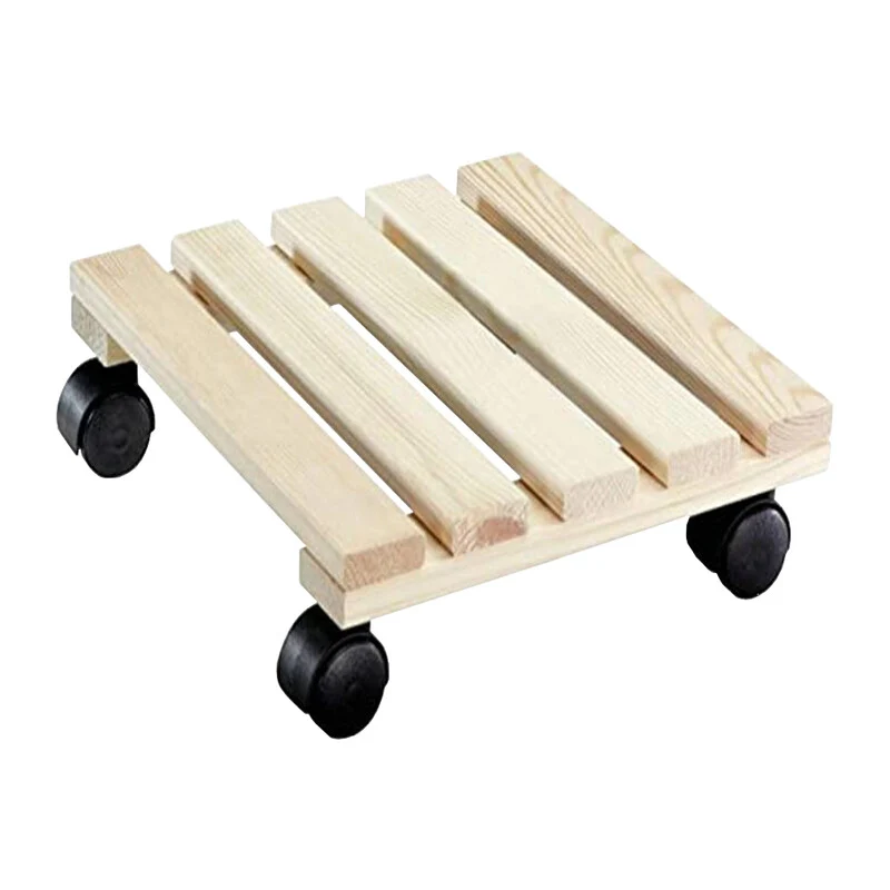 Carrellino Portatutto In Legno Naturale Con Ruote Cm 35x35 Carrello Casa Ufficio