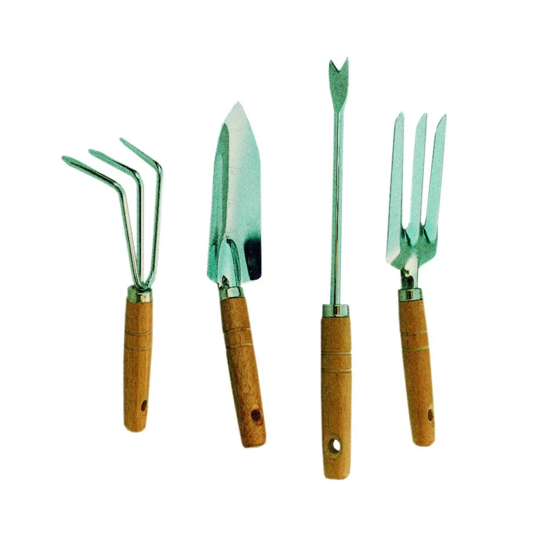 Set 4 Attrezzini Da Giardino M/Legno Imp19660