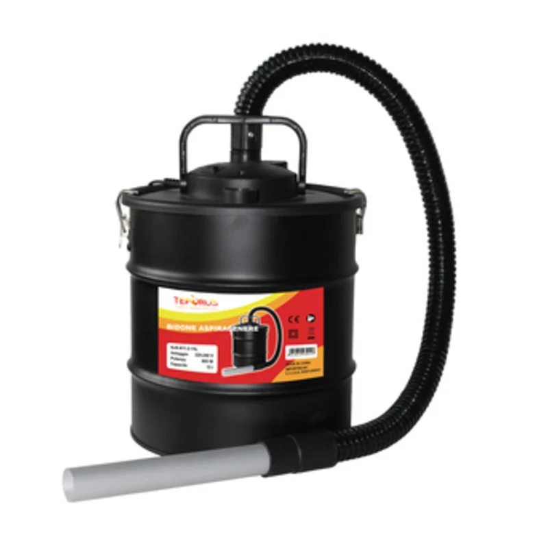 Bidone Aspiracenere Fuocovivo 800w Lt15 Fusto E Tubo In Metallo Filtro Hepa