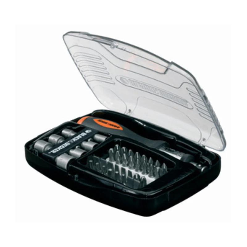 B&D A7062xj Set 40 Pz Cacciavite A Cricchetto 32 Inserti Chiavi A Bussola