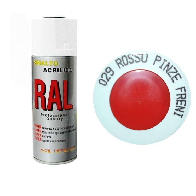 Bomboletta Spray Rosso Pinze Freni Alta Temperatura Rapida Essiccazione
