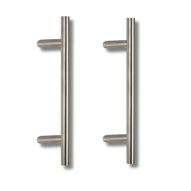 Coppia Maniglioni Acciaio Inox Satinato Portoncini Entrate Locali K030 Cm 50