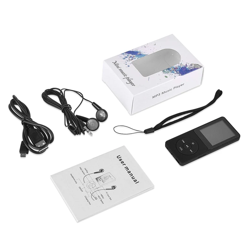 Lettore MP3 Bluetooth, 32GB Lettore MP4 Portatile HiFi Lossless Sound, MP3 Player Musicale Lettore con radio FM/Registratore Vocale/Video/E-Book, Suppota TF Fino a 128G (Cuffie Incluse)