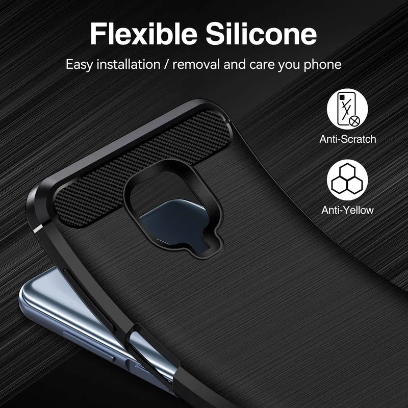 iVoler Cover per Xiaomi Redmi Note 9S / Xiaomi Redmi Note 9 Pro, [Protezione Antiurto di Grado Militare] Custodia Sottile Morbida in Silicone TPU Anti-Impronte Anti-Graffio Protettiva Case, Nero