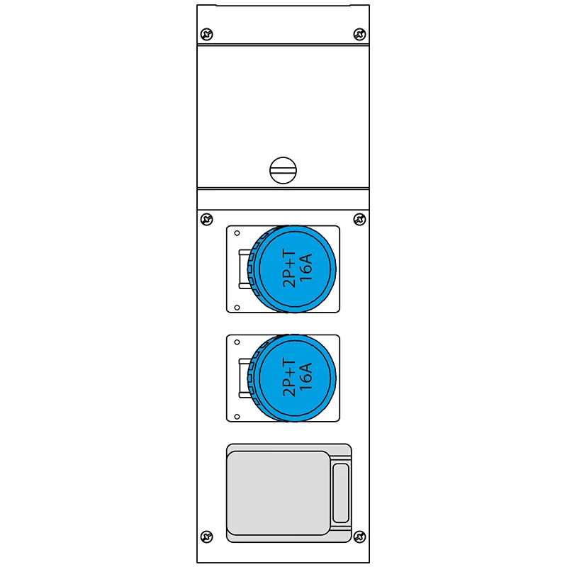 Quadro di Distribuzione ASC IP66 2P+T 16A Scame – 630.3506-1268