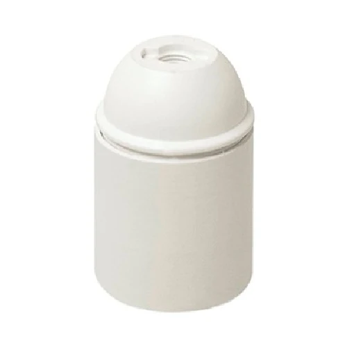 Portalampada E27 Vimar con Cappuccio Filettato in Poliestere Bianco/Nero – 02101.S