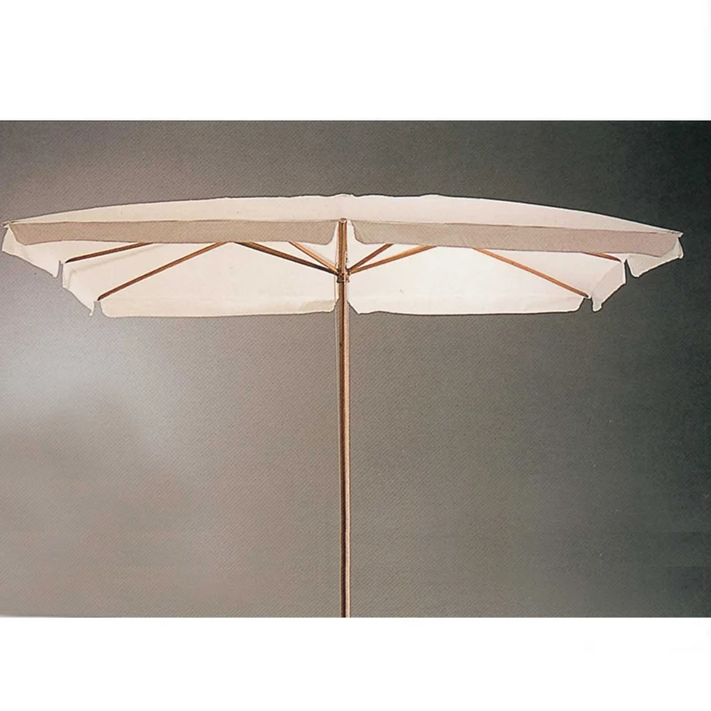 Ombrellone Da Giardino In Legno Mt 3x3 Stecche 8 Diametro Palo 48 Bianco