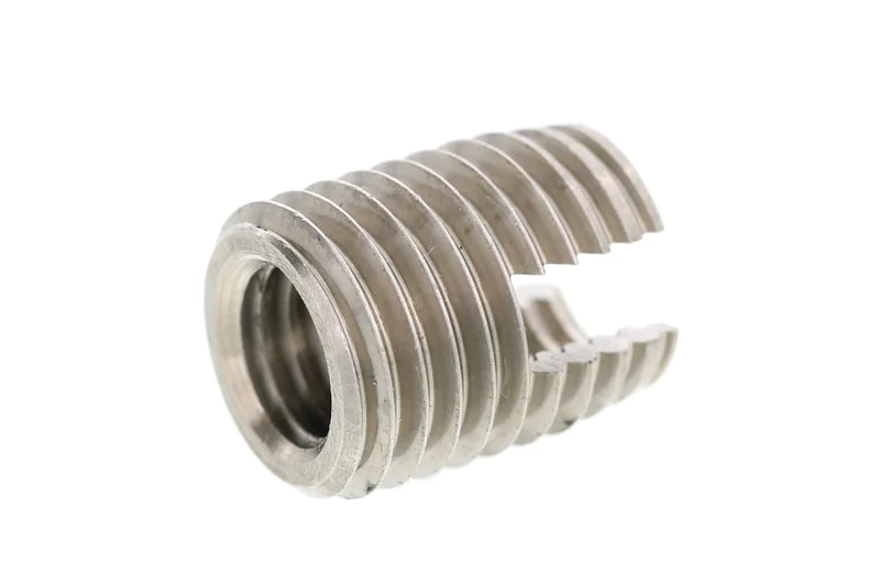 Self-tapping inserts with tapping grooves, stainless steel
