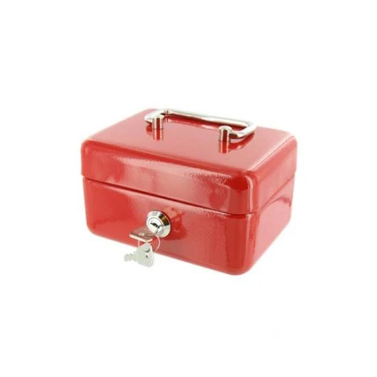 Cassetta Portavalori 15x11 Cm Con Chiave E Maniglia Salvadanaio