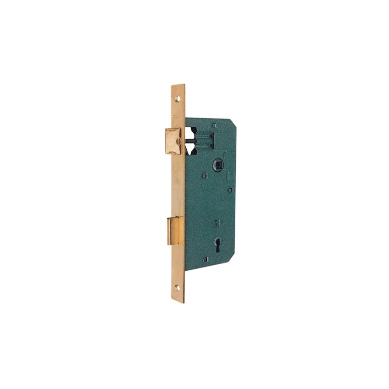 Serratura per Porte Bussole da Interno Mod.PATENT 8/90 Ottonata da 50 B/Quadro