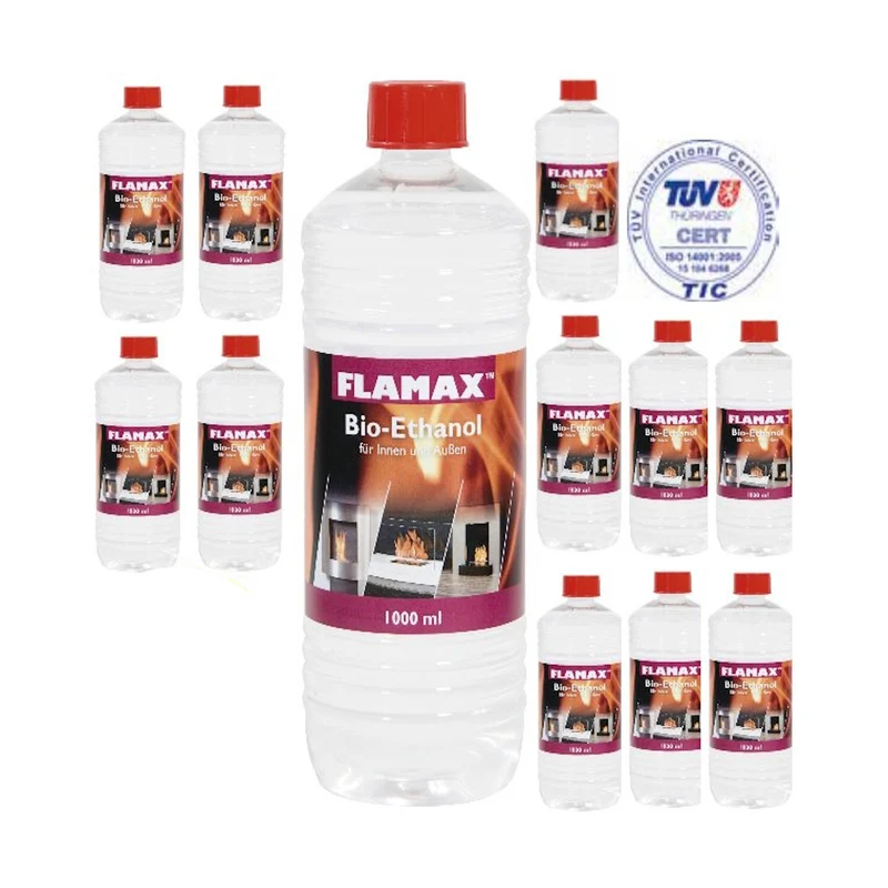 12 Lt Bioetanolo Da Lt 1 Bio Etanolo 99% Naturale Camini Caminetti Certificato I