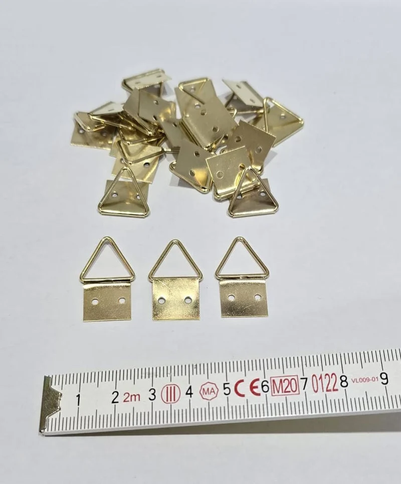 Attaccaglie Ganci snodati per dietro ai Quadri Ottonate Snodate NR 3 Cf 20 Pz
