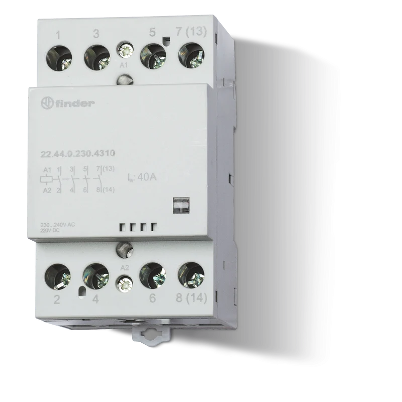 Contattore Modulare Finder 40A 4 Contatti NO 230-240V – 22.44