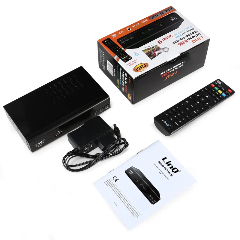 Decoder DVB-T2, HD 1080p H.265 HEVC Ricevitore Digitale Terrestre HDMI TV Stick 10 Bit 60 FPS, USB WiFi Supporto, SCART, Ethernet, Universal Remote Control