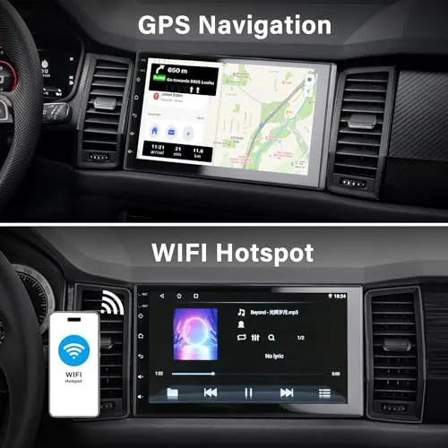 [2GB+32GB] Autoradio 2 Din con 7 Pollici Touchscreen Stereo Auto Supporta Wireless Carplay&Android Auto, Autoradio Bluetooth con Telecamera 4K, Microfono, Bluetooth Vivavoce, Mirror Link, GPS/WiFi