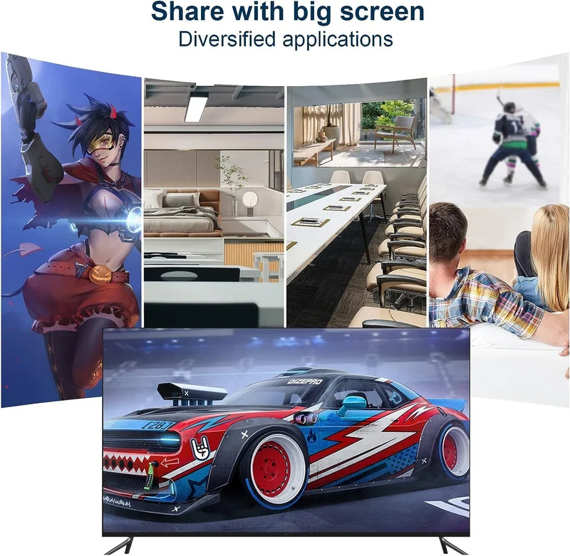 OBEST Wireless HDMI Dongle Streaming, 5G HD HDMI Wi-Fi Display Dongle, ricevitore 4K Wireless Display Ricevitore per telefoni cellulari, tablet, Macs, Samsung, LG, HTC, PC, supporta Miracast, Airplay,