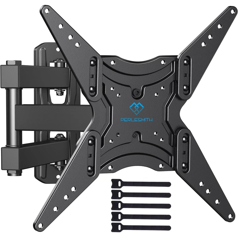 Supporto TV con Braccio Girevole Inclinabile ed Estendibile, Staffa TV per TV da 26-60 Pollici, Base TV Universale Sostiene fino a 35kg - Max VESA 400x400