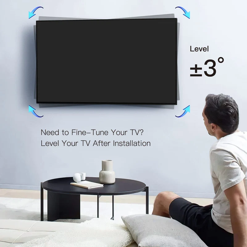 Supporto TV con Braccio Girevole Inclinabile ed Estendibile, Staffa TV per TV da 26-60 Pollici, Base TV Universale Sostiene fino a 35kg - Max VESA 400x400