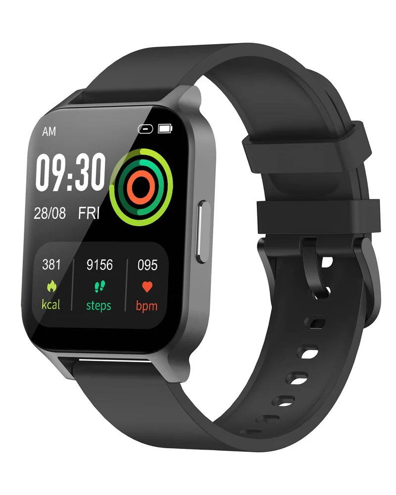 Cloudpoem Smartwatch Donna Uomo Smart Watch Orologio Contapassi con Cardiofrequenzimetro da polso Saturimetro Orologio Fitness Notifiche Whatsapp e Chiamate Orologio Sportivo per Android iOS Nero