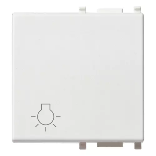 Tasto 2 Moduli Simbolo Luce Bianco Vimar Plana/Linea – 14022.L
