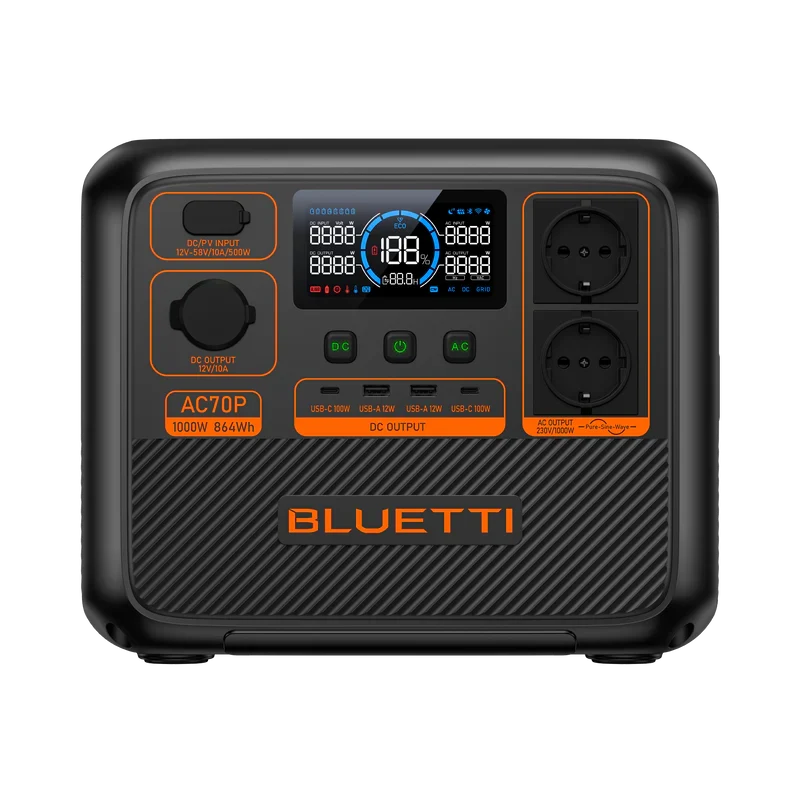 Power Station Portatile Bluetti 1000W 864Wh – AC70P