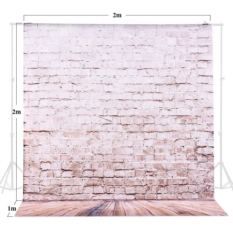 Fondale fotografico, 2 x 3 m / 6,6 * 9,8 piedi BDDFOTO bambini adulti studio completo corpo retrò mattone fotografia fondale tenda per decorazioni per feste